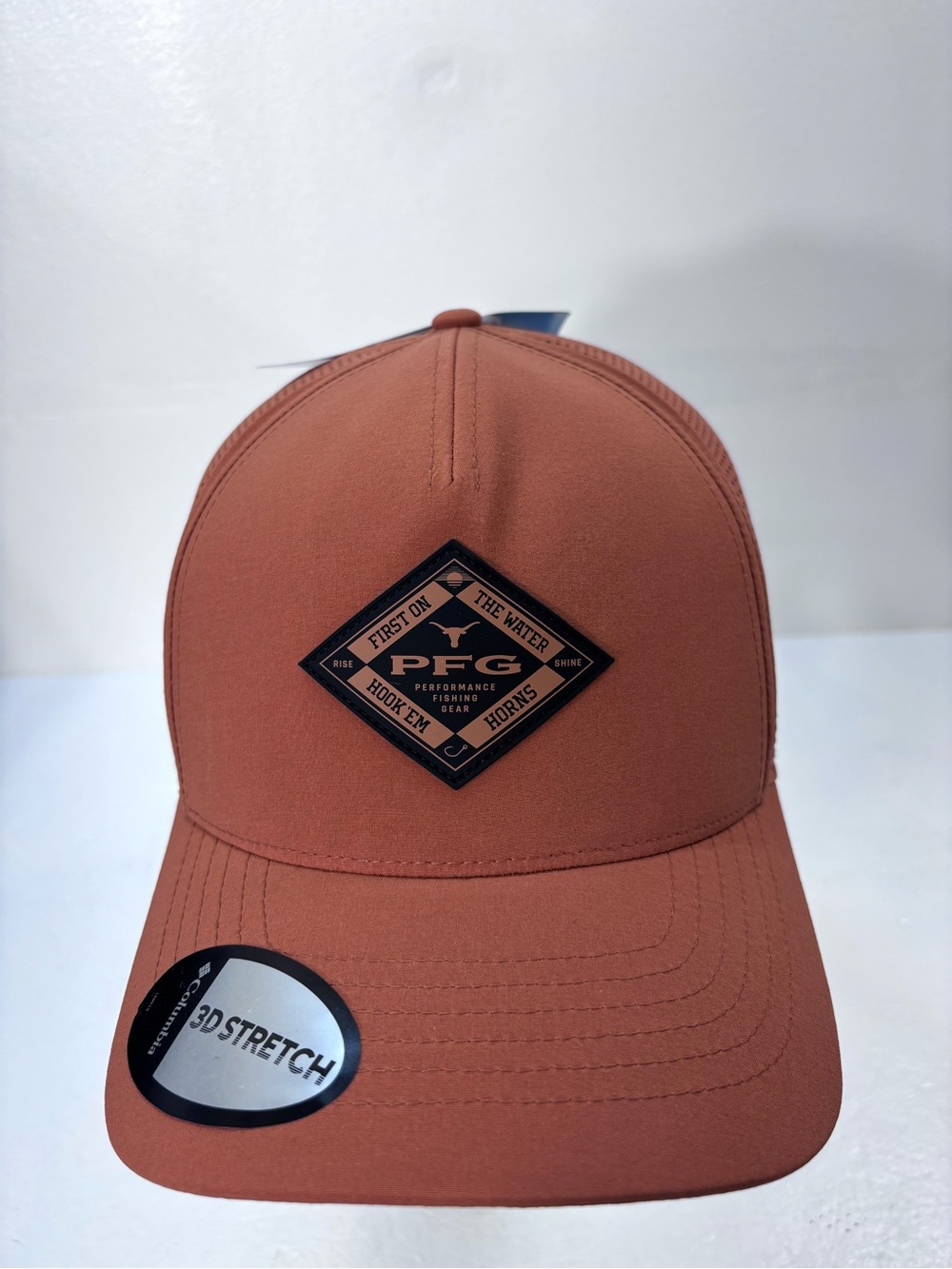 Columbia PFG Texas Longhorns Burnt Orange Adjustable Elite 3D Stretch Snap Hat